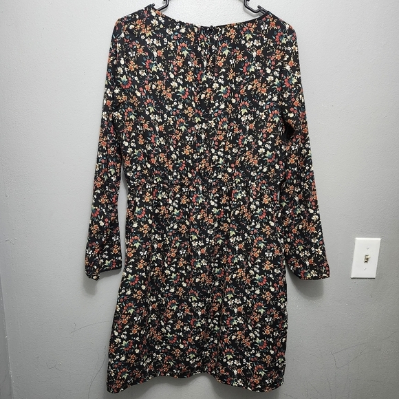 J.crew mercantile women's floral mini dress size 10 tulip hem long sleev… - Picture 6 of 8
